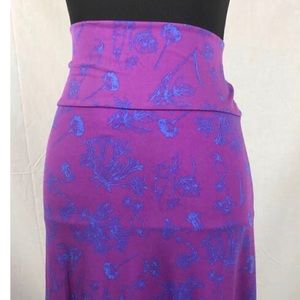 LuLaRoe Purple Azure skirt Floral